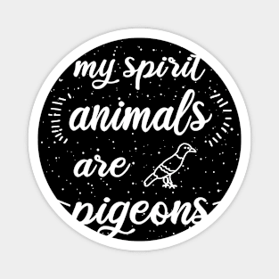 Vintage pigeons retro design spirit animal accessories Magnet